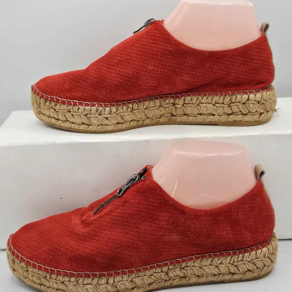 Eric Michael espadrille leather zip up shoes size 39 US 8.5 / 9